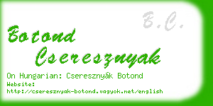 botond cseresznyak business card